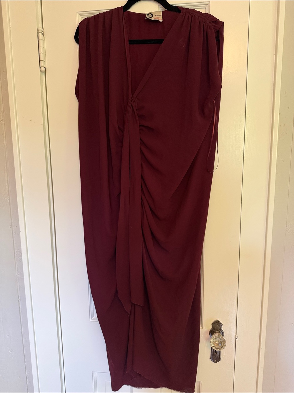 Lanvin Paris Wine Colored dress size 40